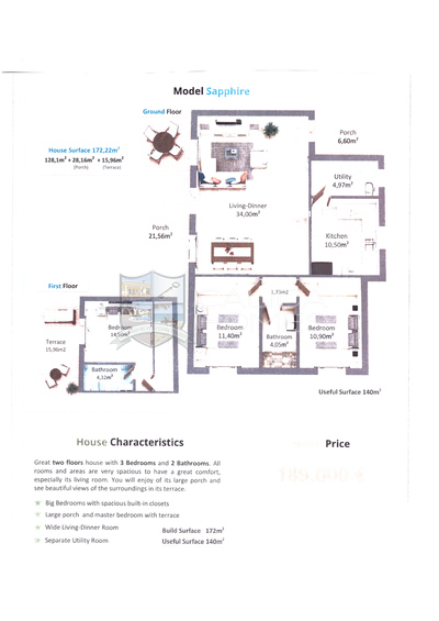 cla7327: Villa sur plan dans Arboleas, Almería