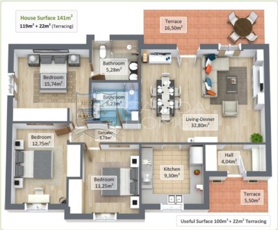 cla7327: Villa sur plan dans Arboleas, Almería