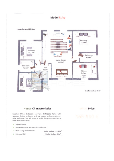 cla7327: Villa sur plan dans Arboleas, Almería