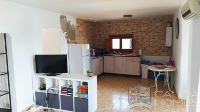 lower level living room kitchen 